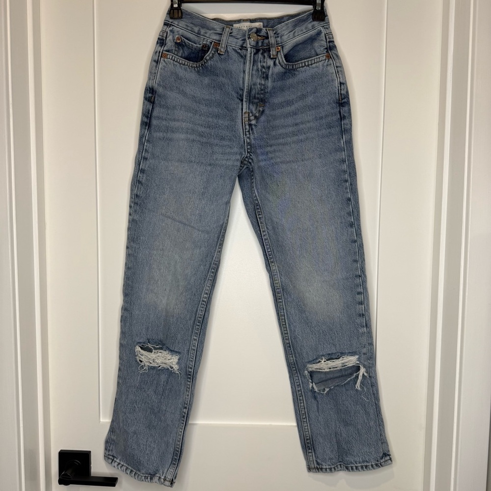 Top Shop Distressed Dad Jeans W24 L28 - Picture 2 of 15